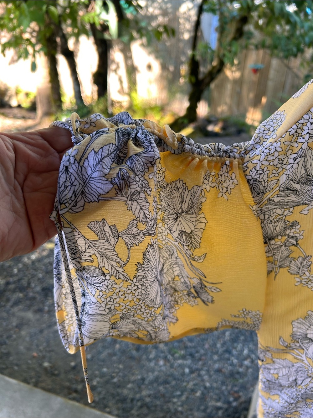Liz Claiborne Yellow Floral Print Open Cardigan - Picture 3 of 4